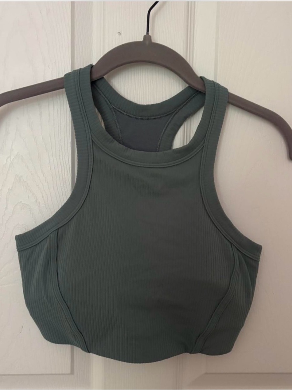 Racerback Ribbed Sports Bra - Green